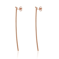 Tiffany T Elongated Wire Bar  Earrings in 18K Rose Gold 0.47 CTW