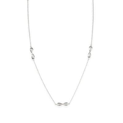 Infinity 6 Stations Necklace in Sterling Silver