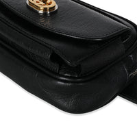 Black Cracked Calfskin Morpheus Belt Bag 70/28