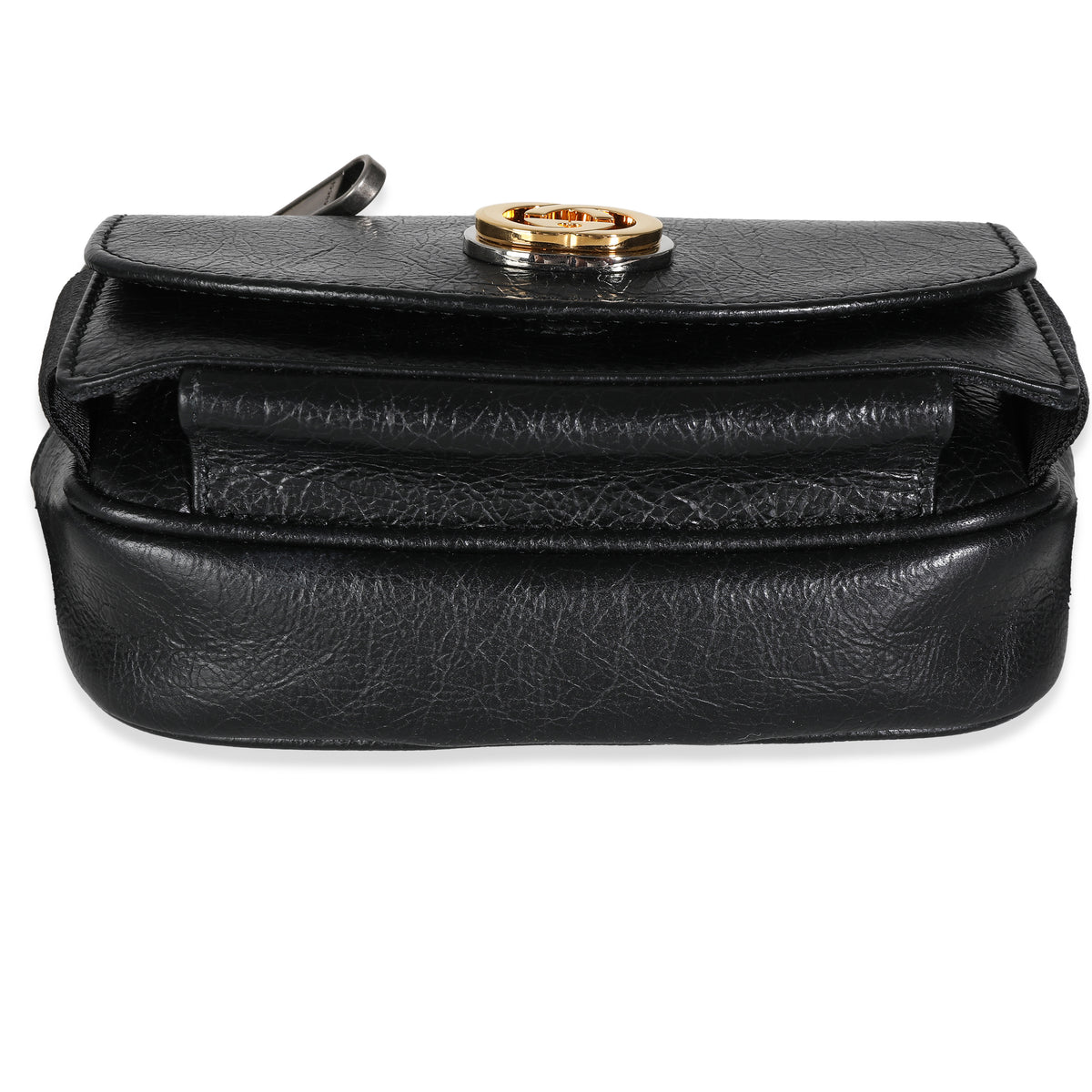 Black Cracked Calfskin Morpheus Belt Bag 70/28