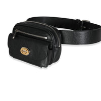 Black Cracked Calfskin Morpheus Belt Bag 70/28