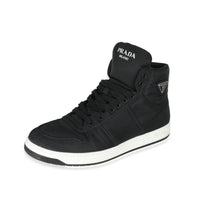 Black Re-Nylon Gabardine High Top Sneakers