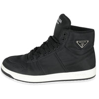 Black Re-Nylon Gabardine High Top Sneakers