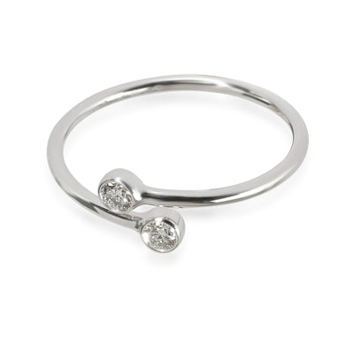 Elsa Peretti Diamond Hoop Ring in Platinum 0.1 CTW