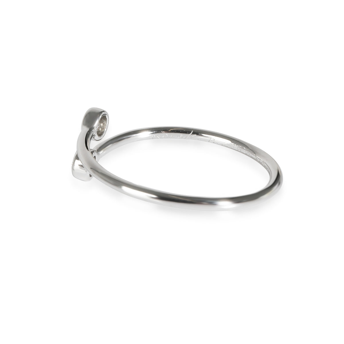 Elsa Peretti Diamond Hoop Ring in Platinum 0.1 CTW