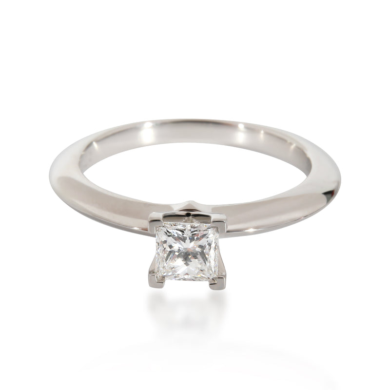 Tiffany & Co. Princess Cut Diamond Engagement Ring in Platinum F VVS2 0.32 CT