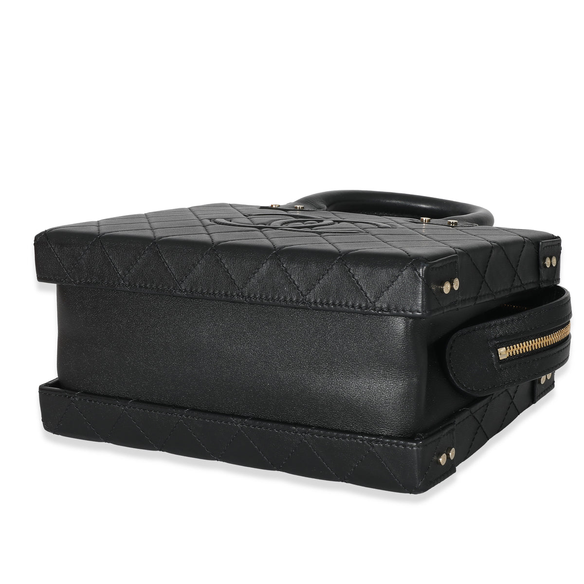 22B Black Quilted Calfskin Vanity Case