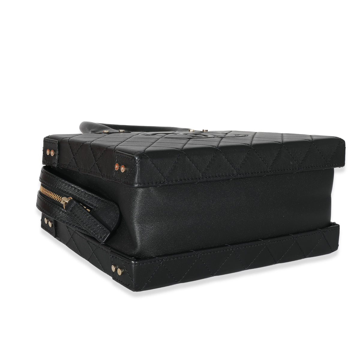 22B Black Quilted Calfskin Vanity Case