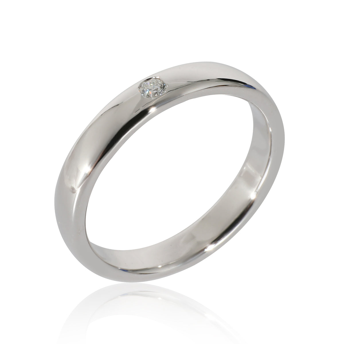 Lucida Band in  Platinum 0.05 Ct Diamond