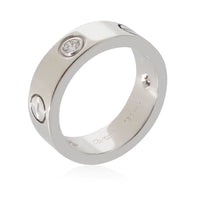 Love Ring , 3 Diamonds (White Gold)