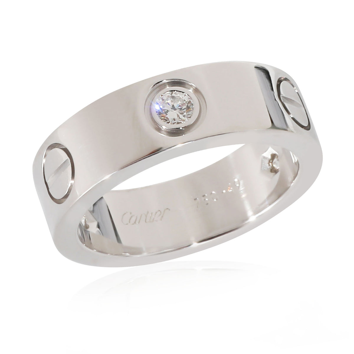 Love Ring , 3 Diamonds (White Gold)