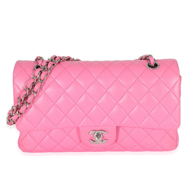 Pink Quilted Lambskin Medium Classic Double Flap Bag