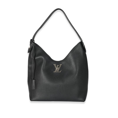 Black Calfskin Lockme Hobo