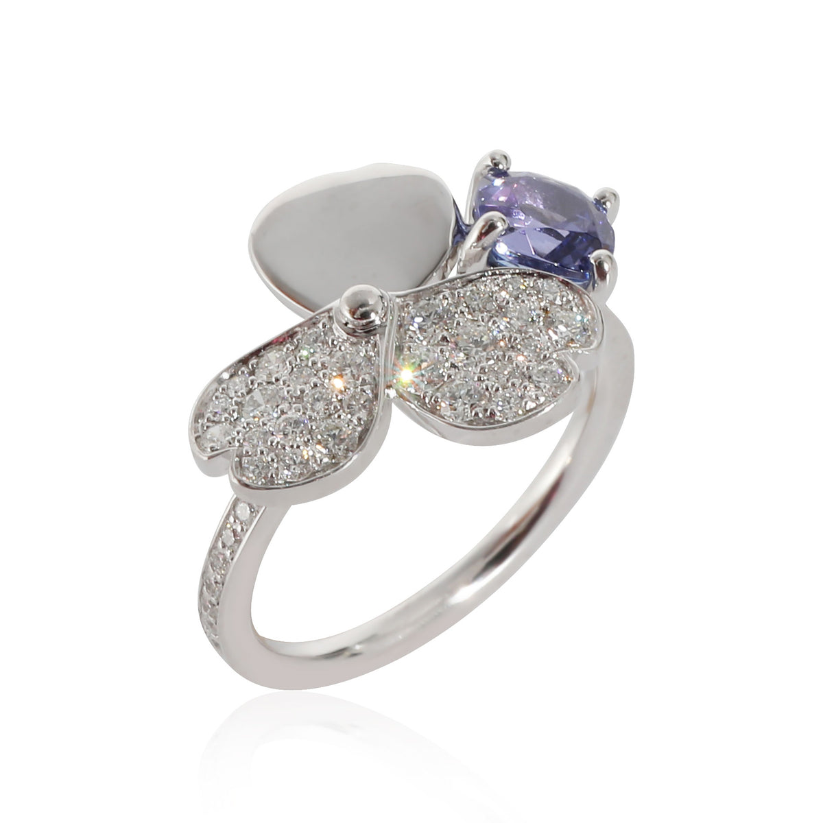 Paper Flowers Tanzanite Fashion Ring in  Platinum 0.3 CTW