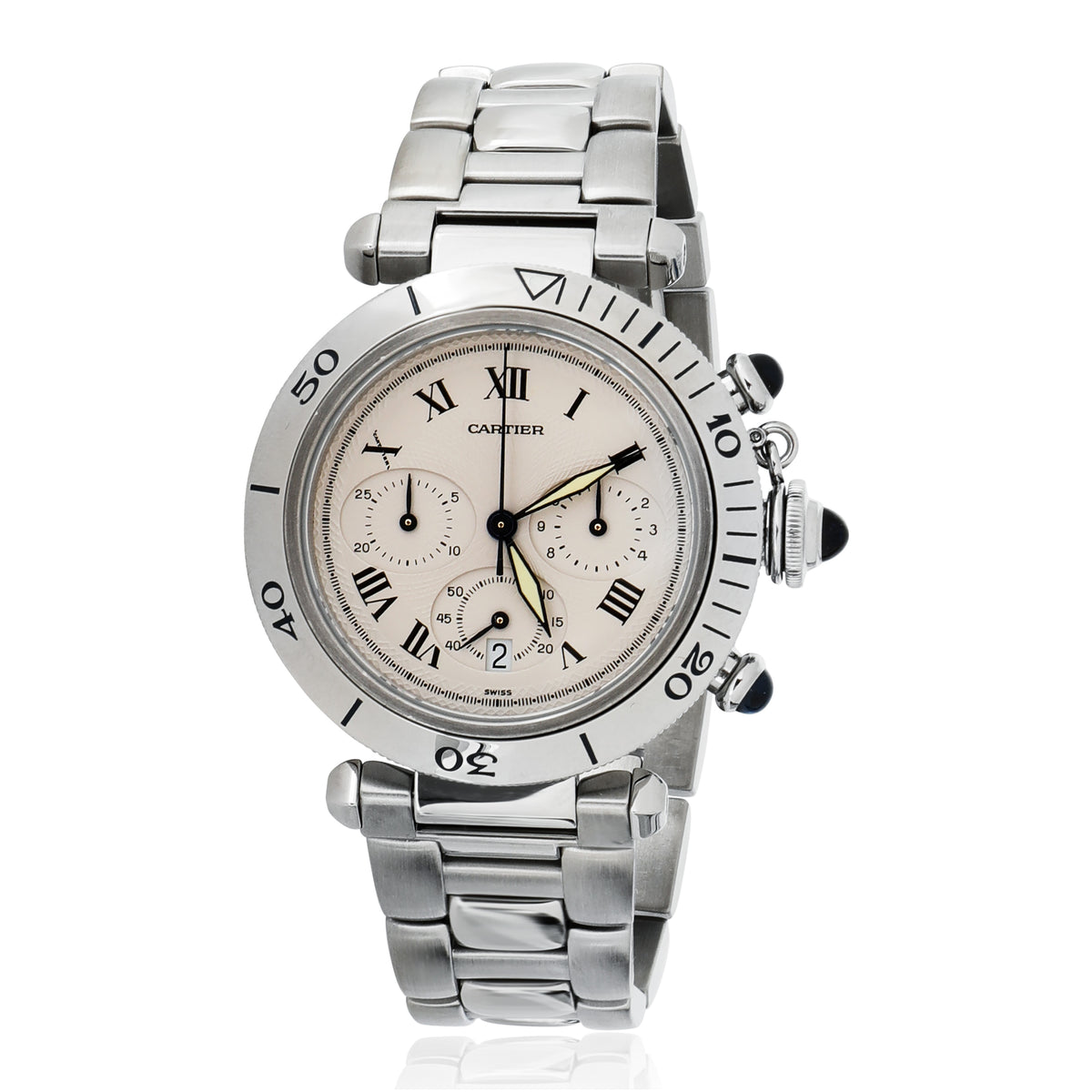 Pasha de Cartier 1050 Mens Watch in  Stainless Steel