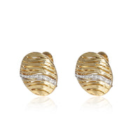 Elefantino Diamond Earrings in 18K Yellow Gold 0.1 CTW