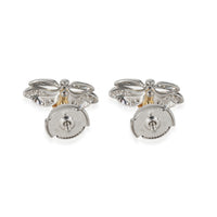 Paper Flowers Diamonds & Spessartine Firefly Earrings in Platinum