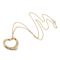 Elsa Peretti Open Heart Pendant in 18k Yellow Gold 0.8 CTW