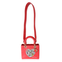 Red Supple Calfskin Niki de Saint Phalle Medium Lady Dior