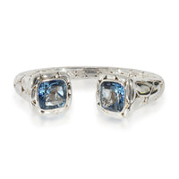 Coated Topaz Batu Kali Hinged Cuff in Sterling Silver