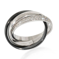 Trinity Ring In Ceramic, Small Model (White Gold)