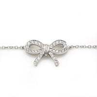 Bow Bracelet in Platinum 0.12 CTW