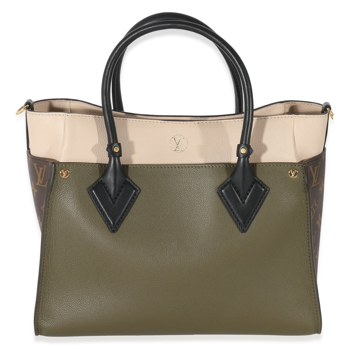 Laurier Calfskin Monogram Canvas On My Side MM