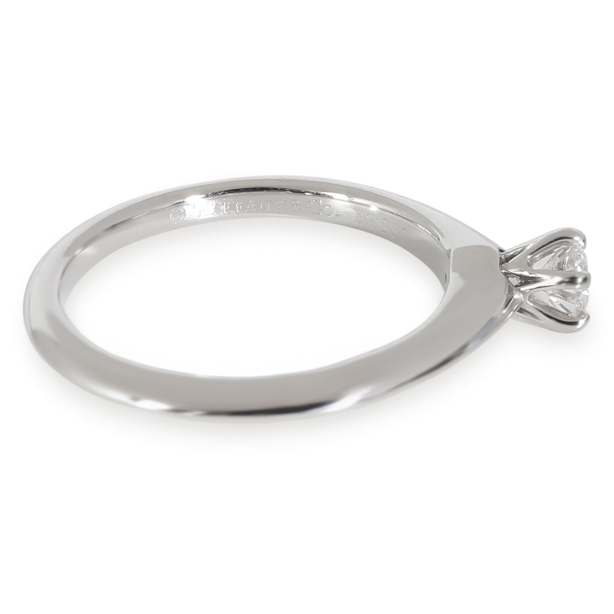 Tiffany & Co. Diamond Engagement Ring in Platinum E VS2 0.19 CTW pv