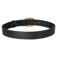 Black Leather Double G Belt 70/28