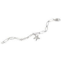 Elsa Peretti Vintage Diamond Starfish Platinum Bracelet 0.13 Ctw