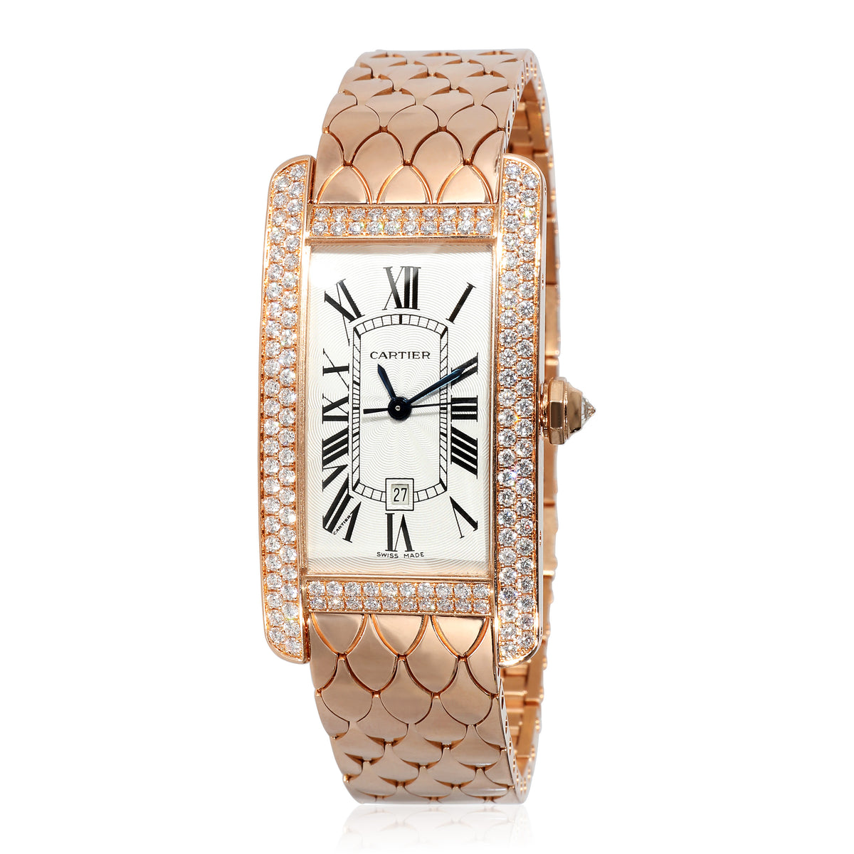 Cartier Tank Americaine WB710010 Women's Watch in 18k Rose Gold