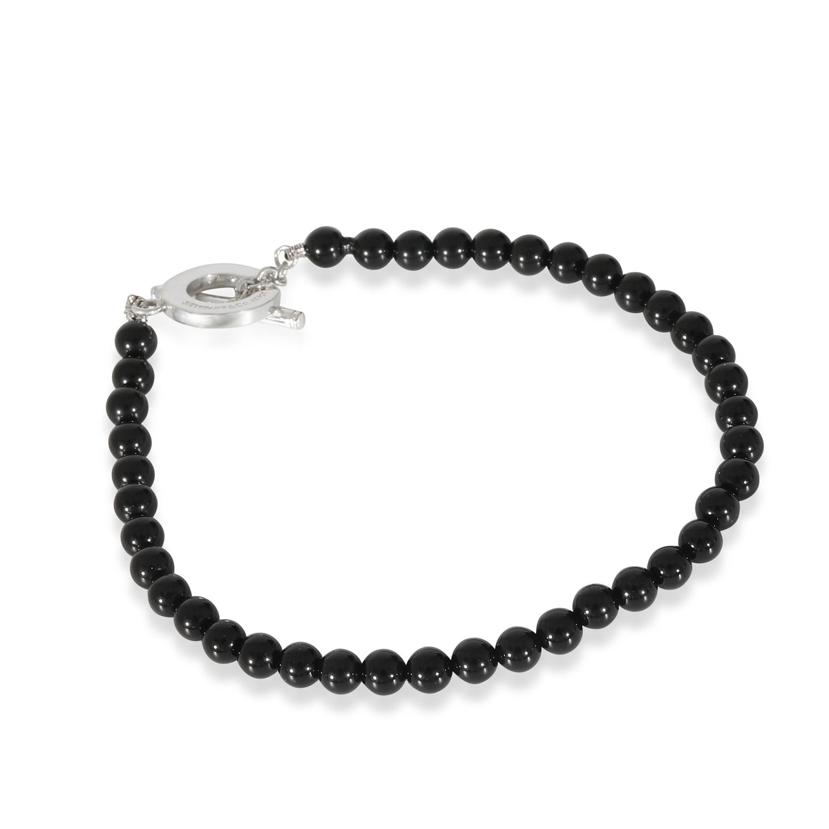Tiffany Onyx Beads Bracelet in Sterling Silver