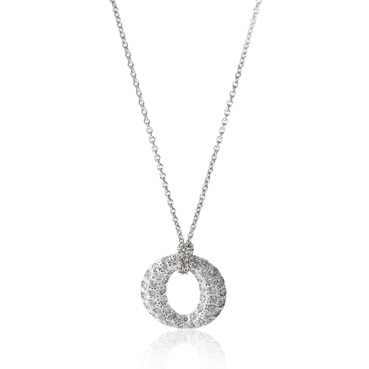 Sevillana Diamond circle Pendant in Platinum 0.75 CTW