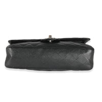 Black Quilted Medium Classic Double Flap Bag