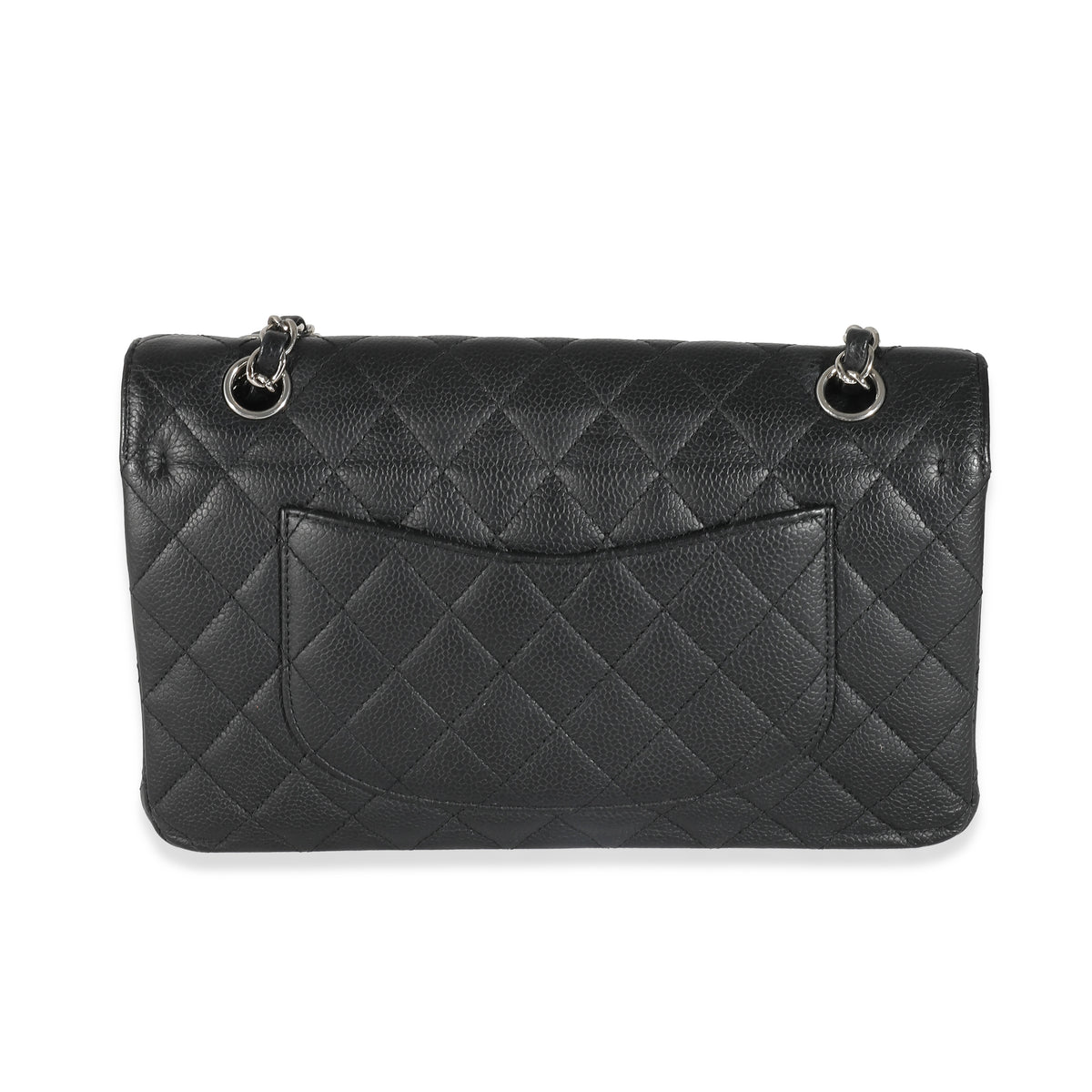 Black Quilted Medium Classic Double Flap Bag