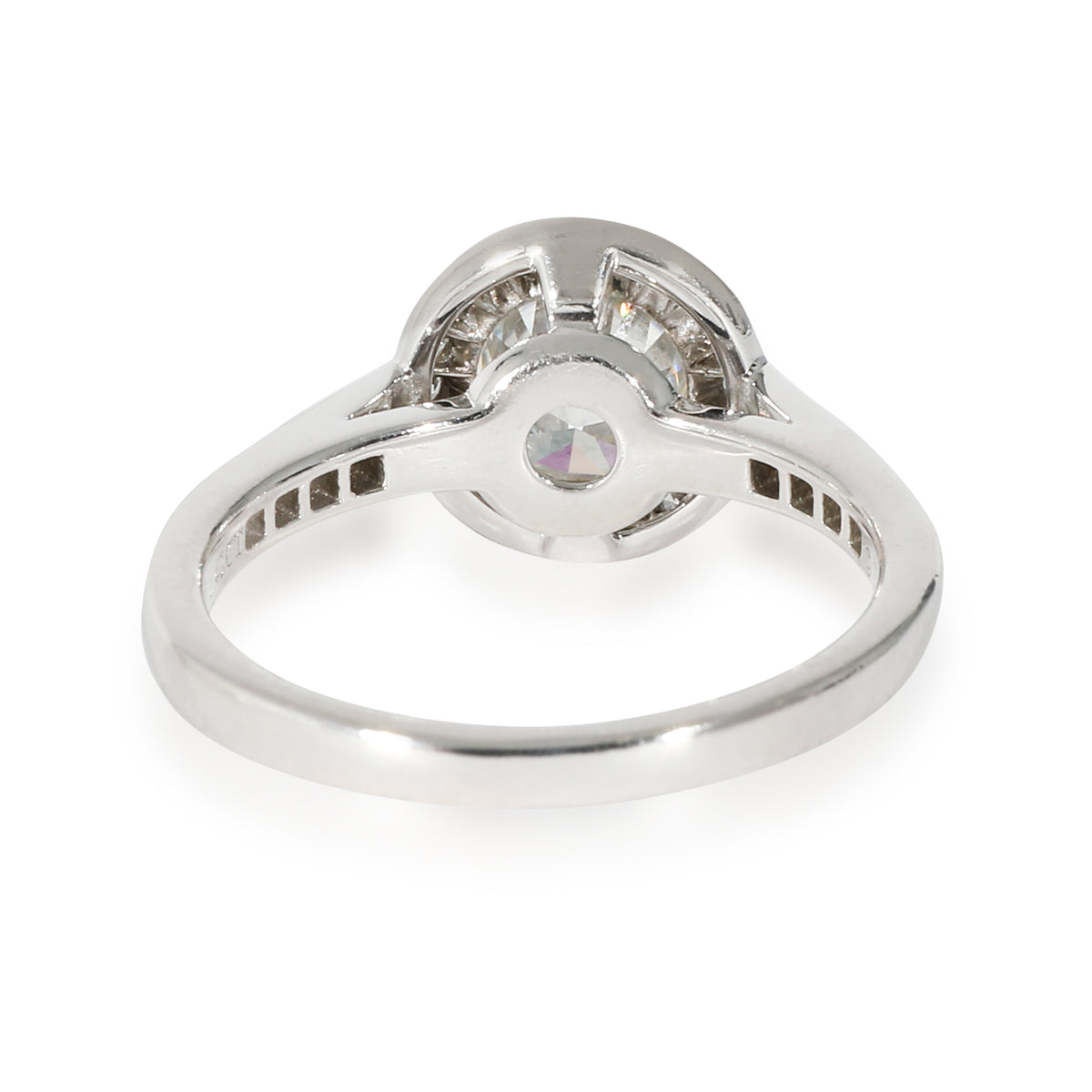 Halo Engagement Ring in Platinum G VVS2 1.66 CTW