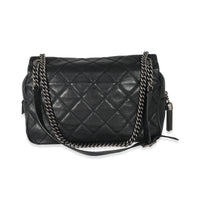 Black Quilted Calfskin Paris Edinburgh Coco Sporran Jumbo Flap Bag