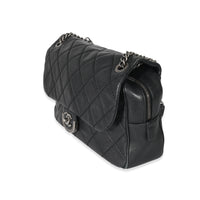 Black Quilted Calfskin Paris Edinburgh Coco Sporran Jumbo Flap Bag