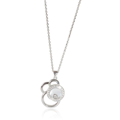 Chopard White Gold Diamond Happy Diamonds Pendant fv