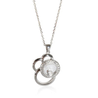 Chopard White Gold Diamond Happy Diamonds Pendant sv