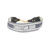 Christian Dior Navy Logo Embroidered Adjustable Shoulder Strap pv