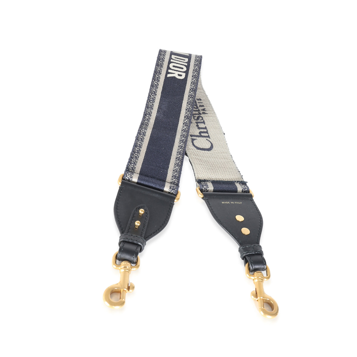 Christian Dior Navy Logo Embroidered Adjustable Shoulder Strap sv