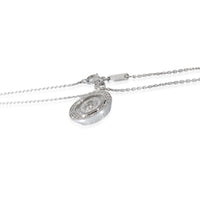 Happy Spirit Circle Diamond Necklace in 18K White Gold 0.72 CTW