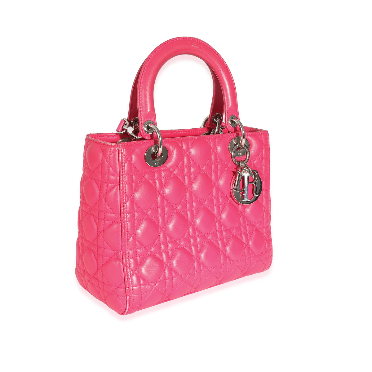 Pink Cannage Lambskin Medium Lady Dior