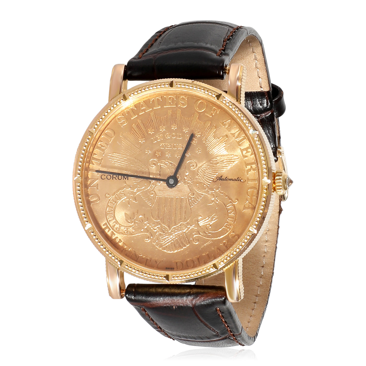 $20 Coin Coin Watch Mens Watch in 18k Yellow Gold