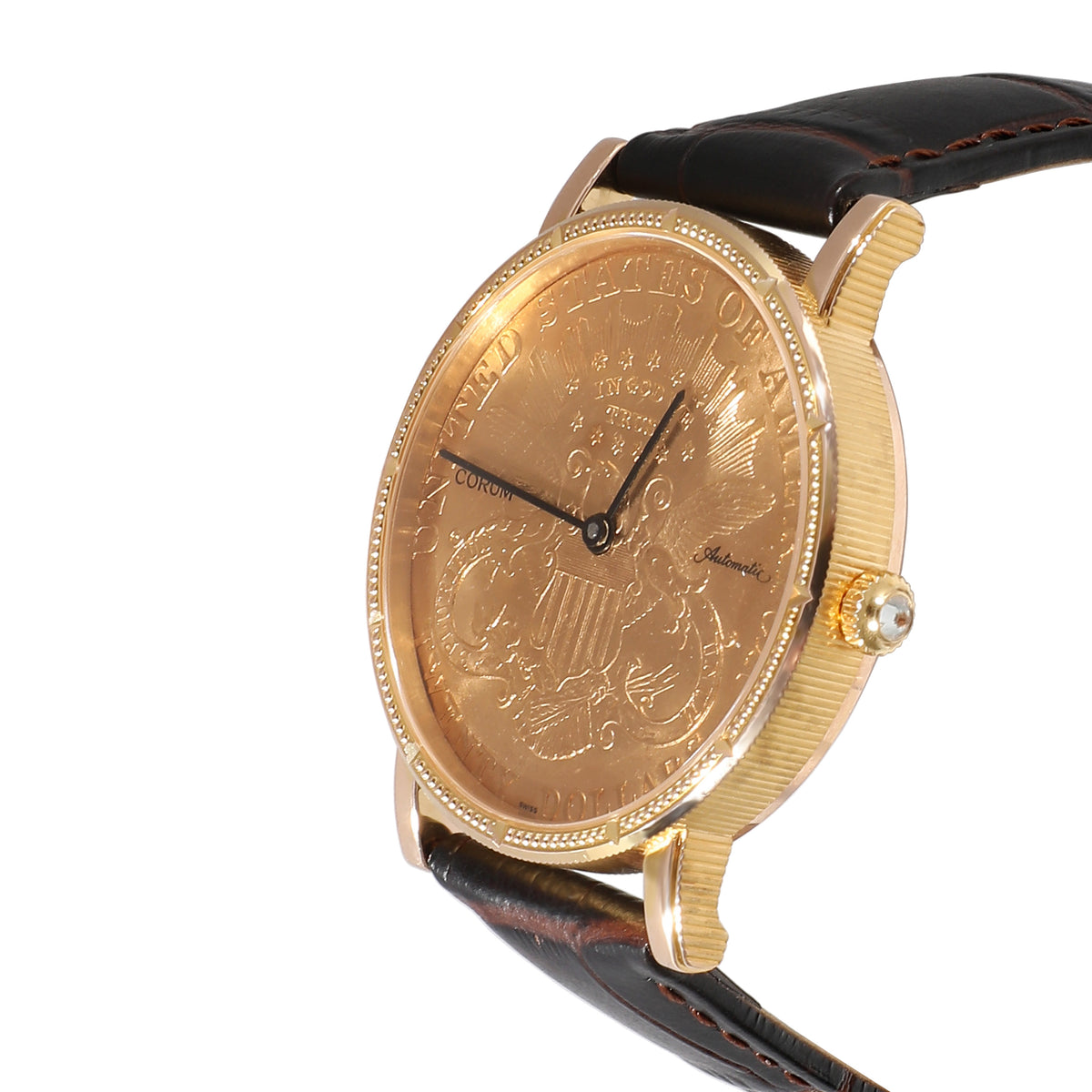 $20 Coin Mens Watch in 18k Yellow Gold