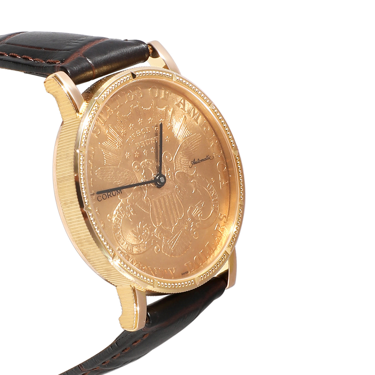 $20 Coin Mens Watch in 18k Yellow Gold