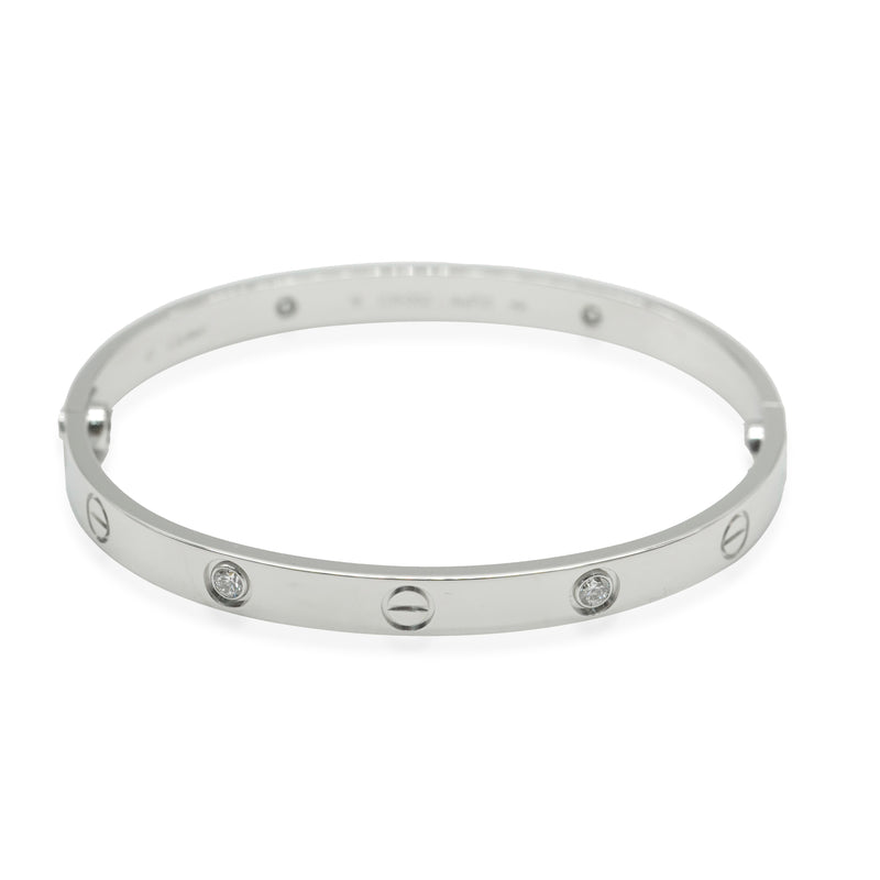 Love Bracelet, 4 Diamonds (White Gold)