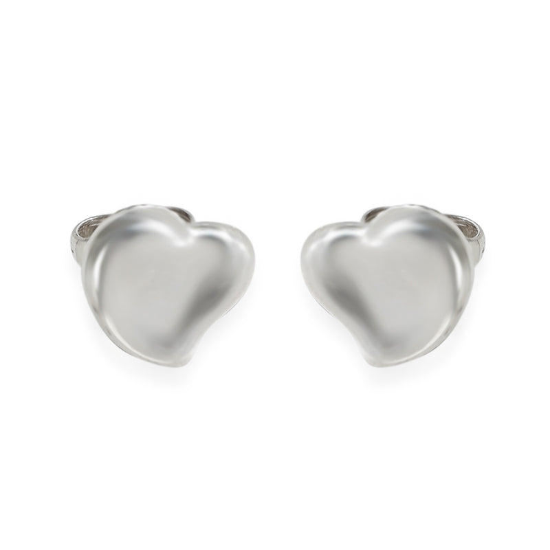 Tiffany & Co. Elsa Peretti 10mm Heart Earrings in Sterling Silver