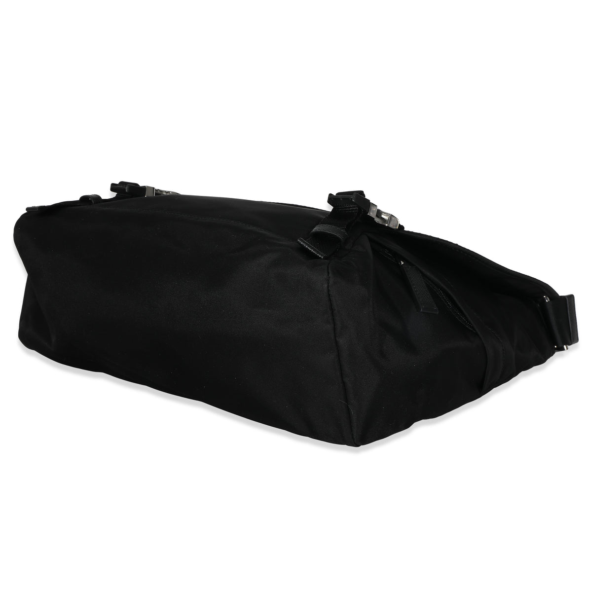 Black Re-Nylon Messenger Bag